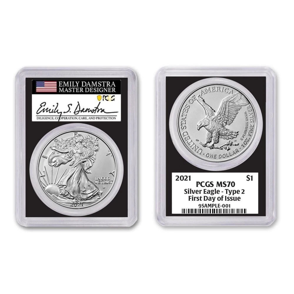 2021 Silver Eagle Type 2 Scarce and Unique Coin Division 3pc Set - CoinsTV