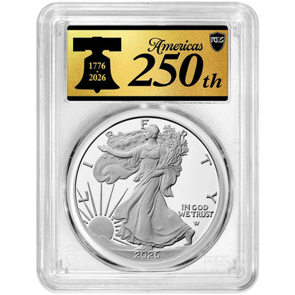 2026-P Silver Eagle Congratulations Set - PCGS PR69DCAM FS 250th Gold Label