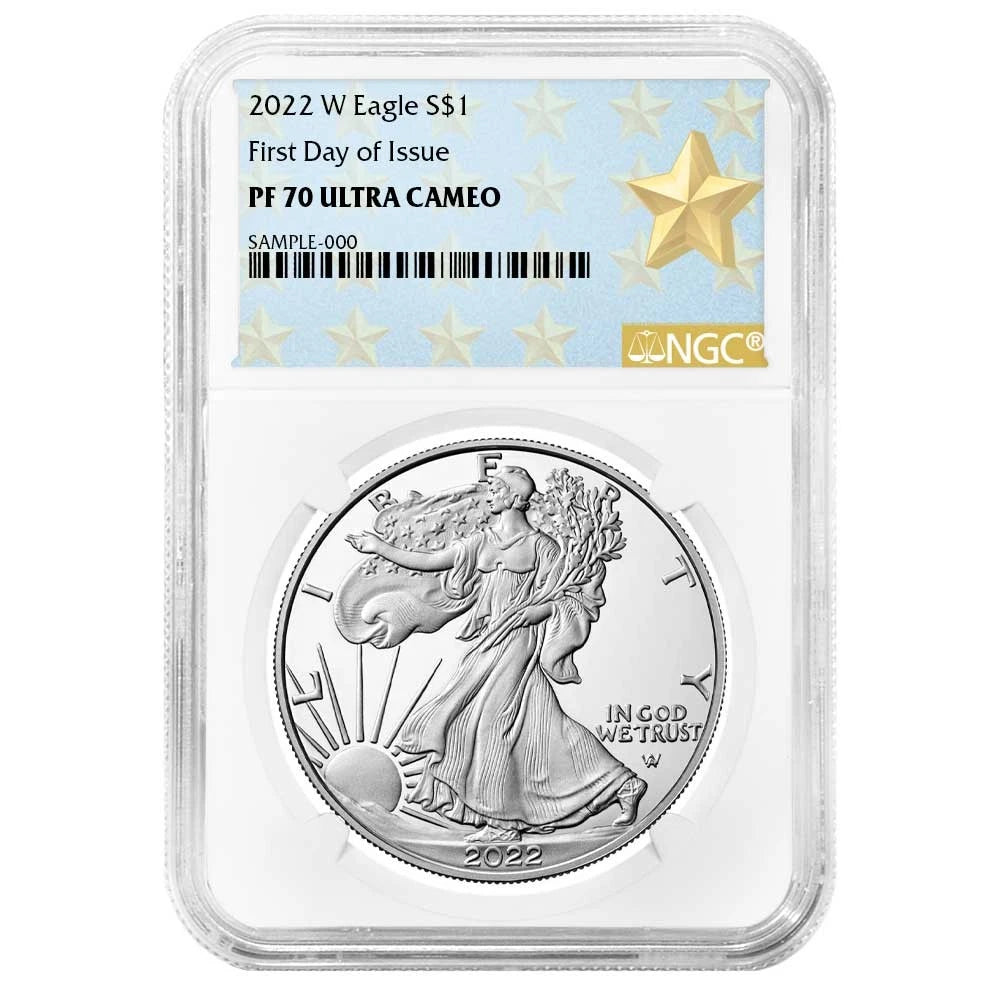 2022-W Silver Eagle - NGC PF70UC FDI West Point Star Label