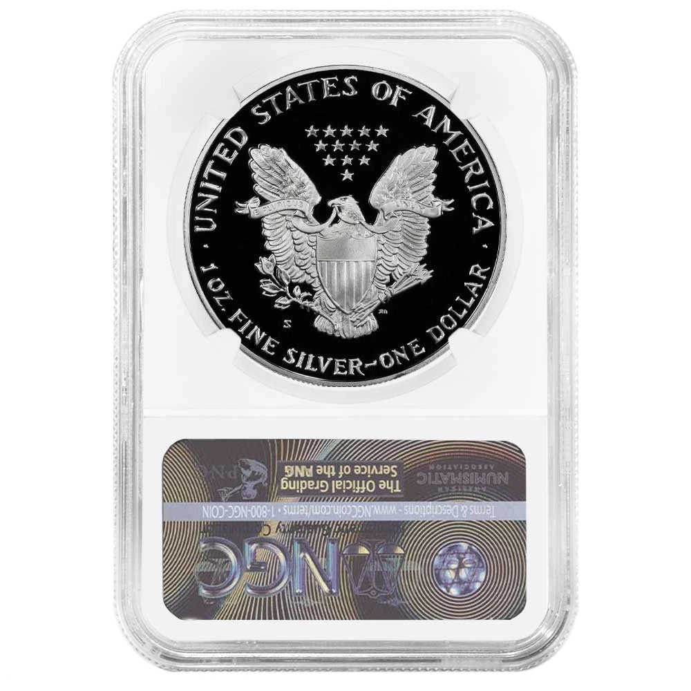 1989-S Silver Eagle - NGC PF70UC Brown Label - CoinsTV
