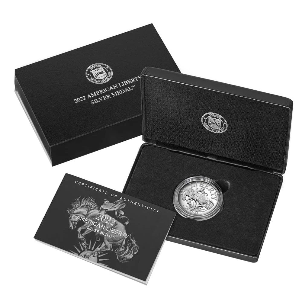 2022-P Proof American Liberty 1 oz Silver Medal Box with OGP & COA - CoinsTV