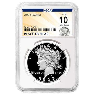2023-S Peace Silver Dollar - NGCX PF10UC Peace X Label - CoinsTV