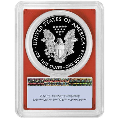 2021-W Silver Eagle Type 1 - PCGS PR70DCAM FS Flag Label Red