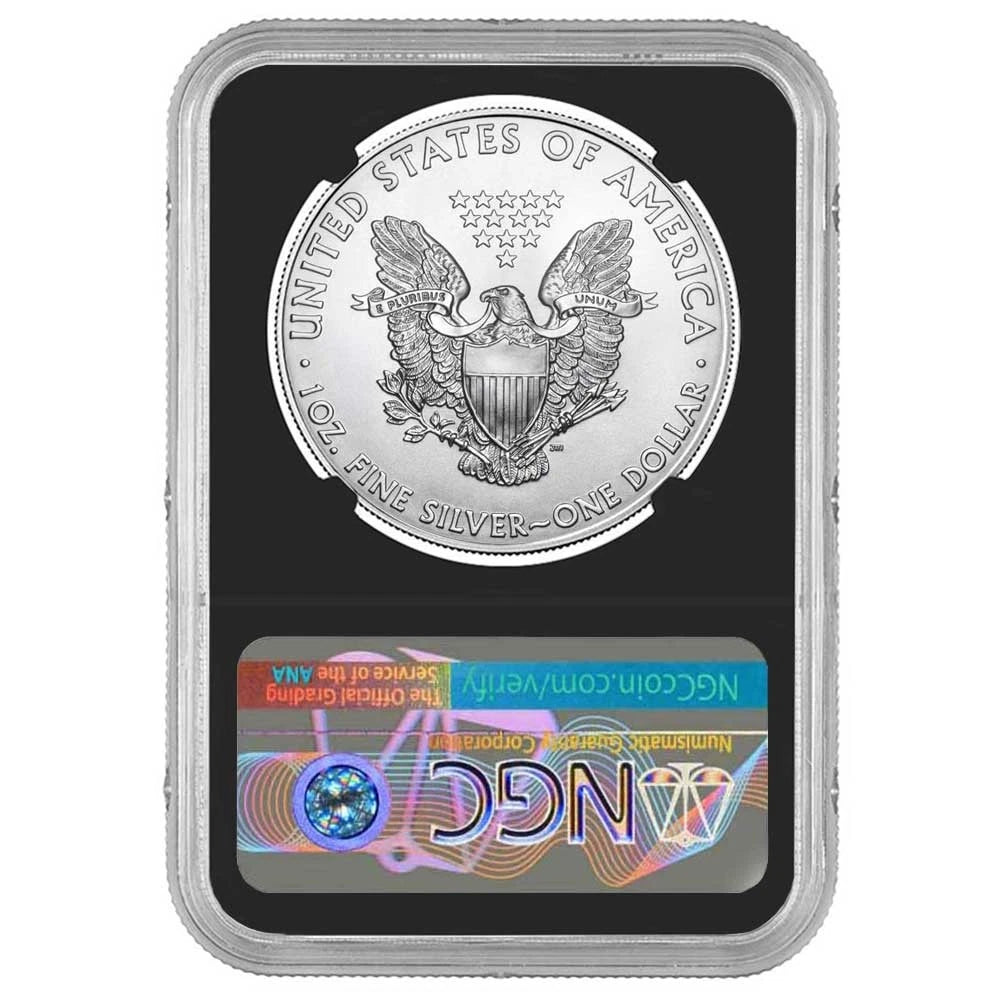 2020 Silver Eagle - Mercanti Signature - NGC MS70 FDI Black Core - CoinsTV