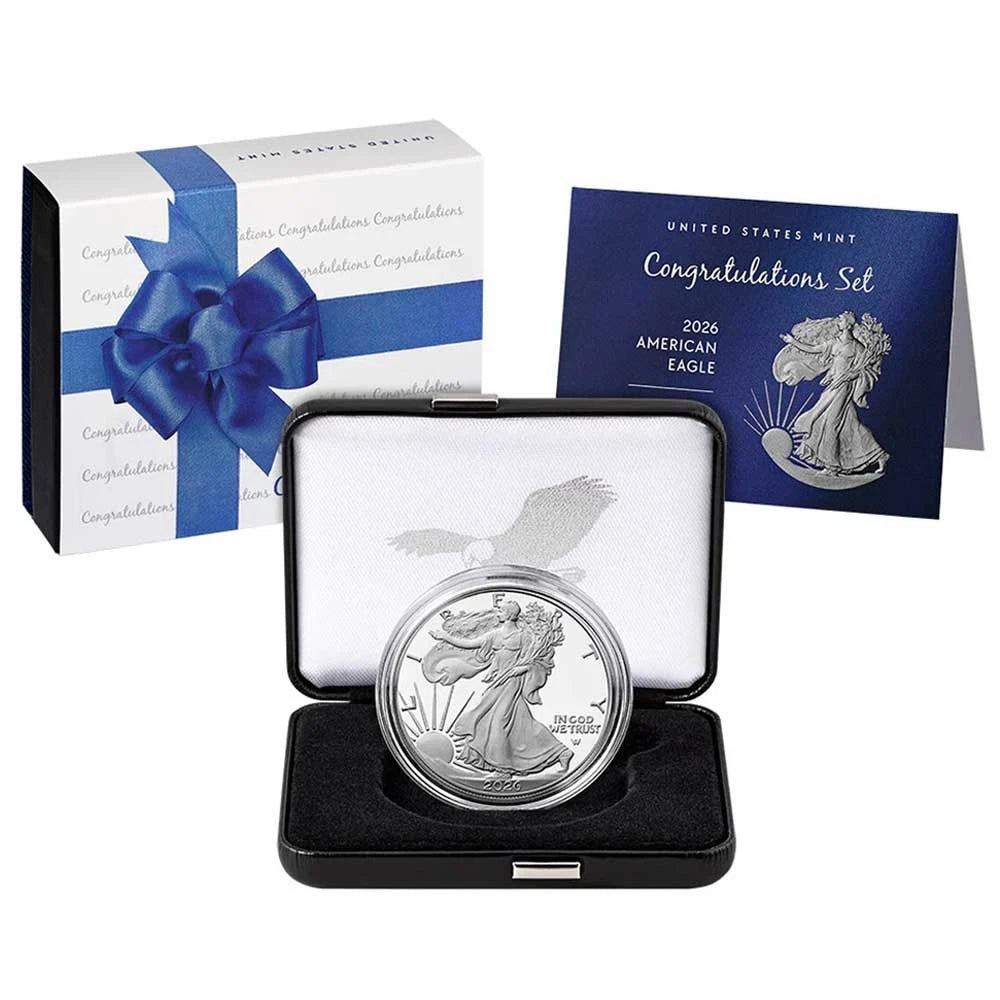 2026-P Proof Silver Eagle Congratulations Set with Box OGP & COA