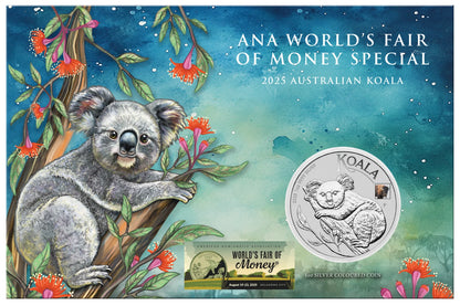 2025 Koala Bison Privy 1 oz Silver Coin ANA WORLD’S MONEY FAIR Oklahoma City - CoinsTV