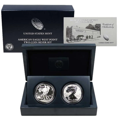 2013-W Reverse Proof & Enhanced American Silver Eagle West Point 2pc Set