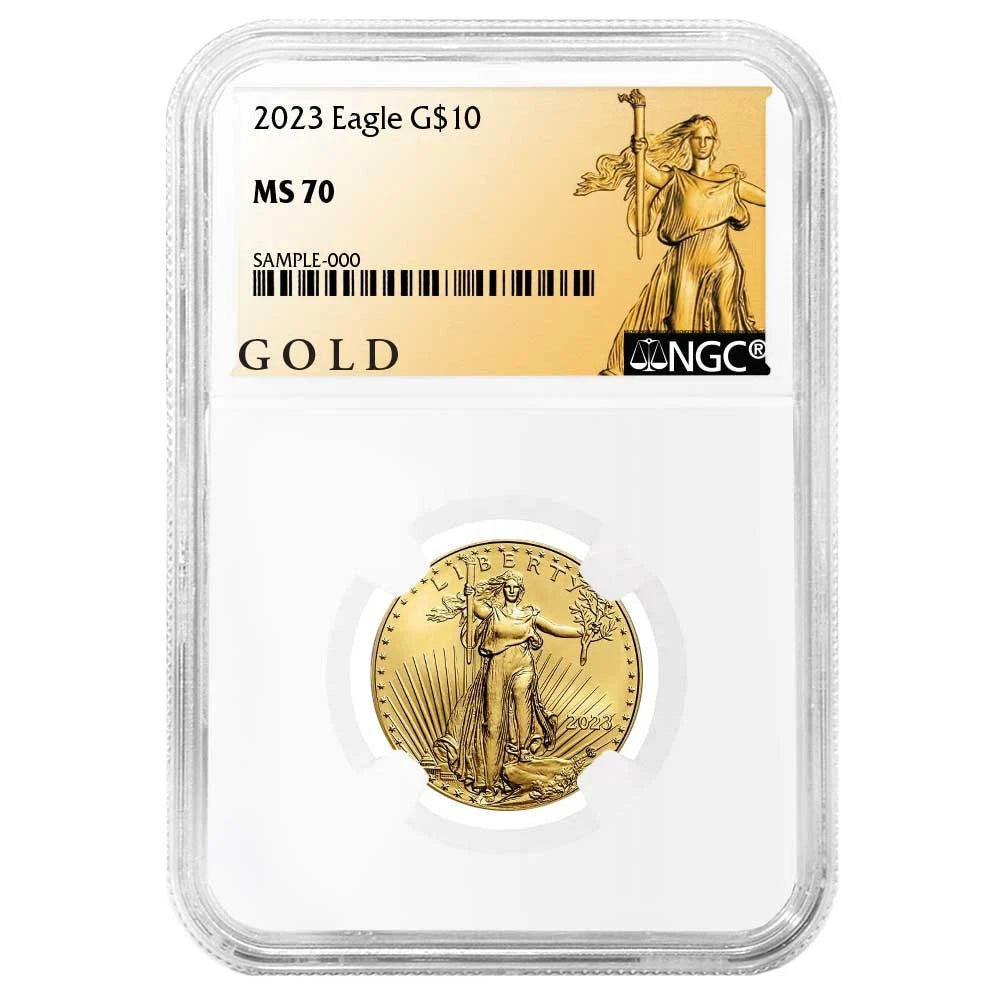 2023 $10 Gold Eagle 1/4 oz Gold - NGC MS70 ALS Label