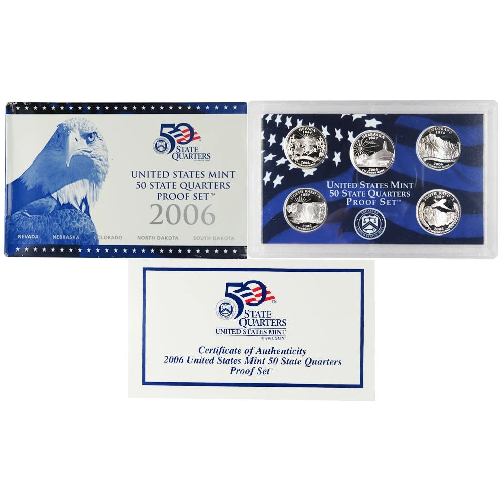 2006-S U.S. Clad State Quarters Proof Set - CoinsTV
