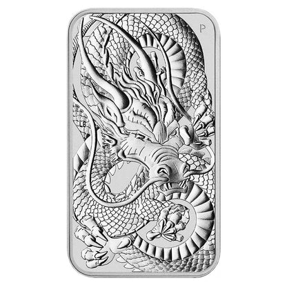 2021-P $1 Australian Silver Dragon Rectangle .9999 1 oz Silver Bar - CoinsTV