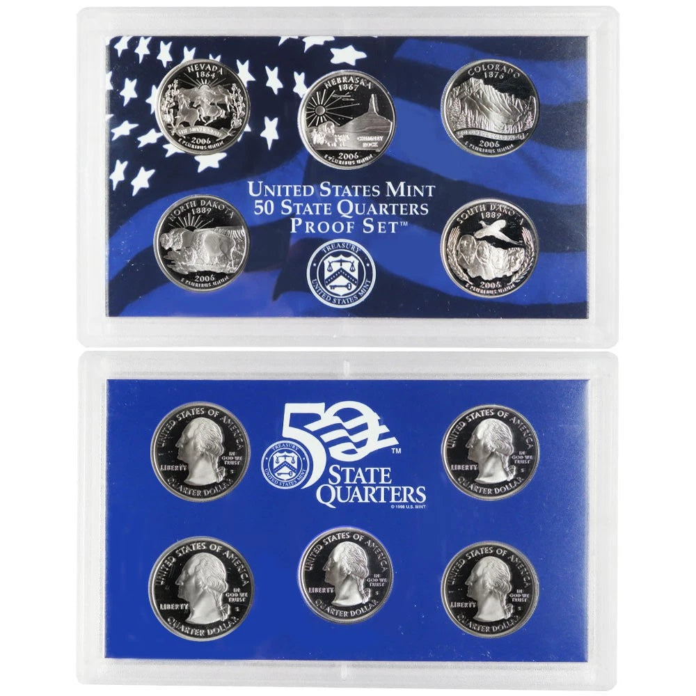 2006-S U.S. Clad State Quarters Proof Set - CoinsTV