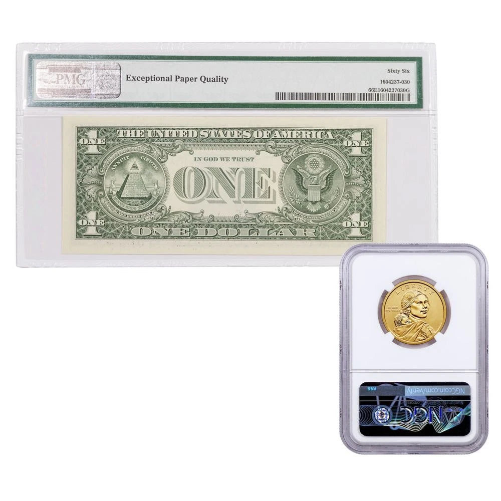 2019 $1 Native American Coin & Currency Set Enhanced Finish NGC SP69 ER - CoinsTV