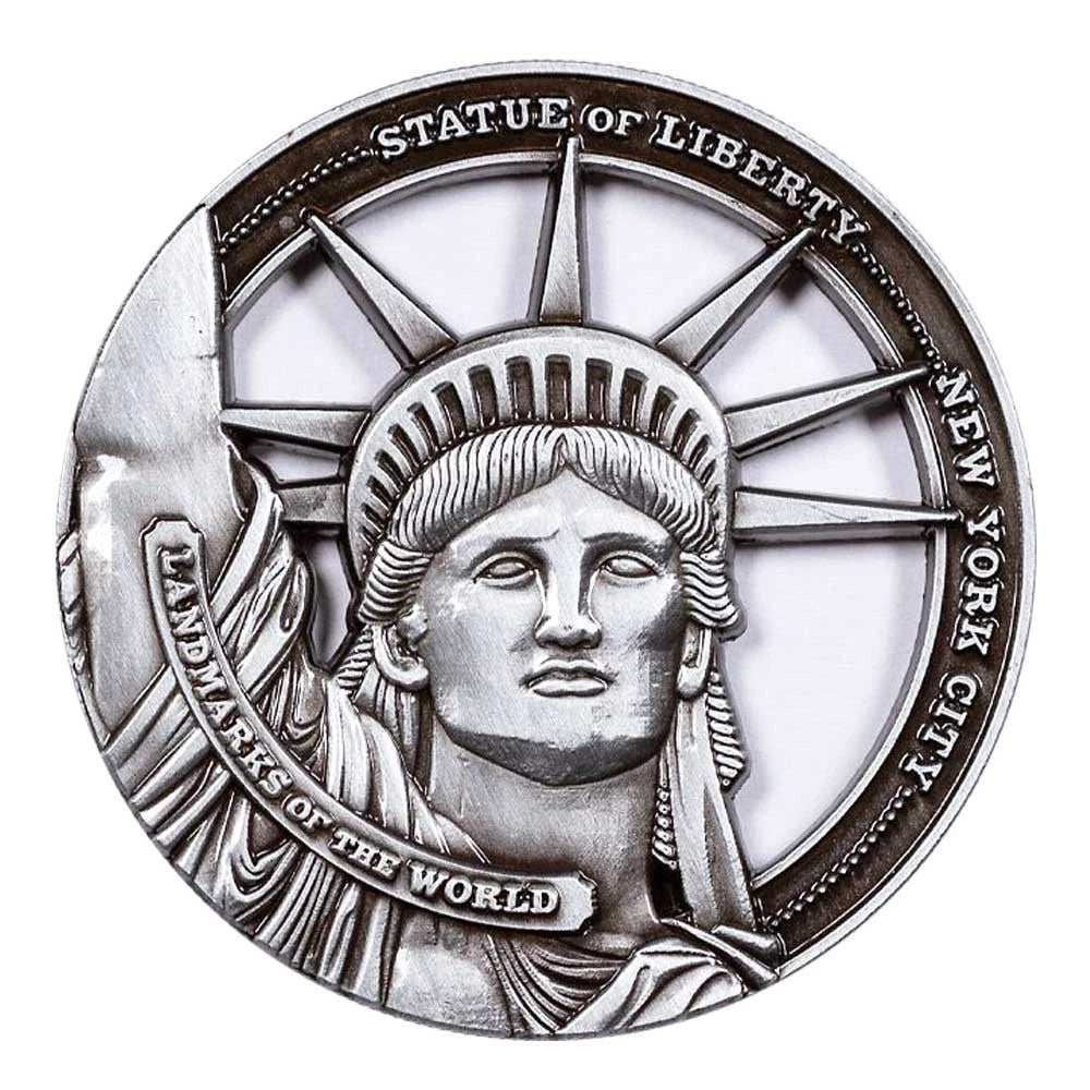 2022 Cook Islands Famous Landmarks Statue of Liberty 28g Iron Coin - CoinsTV