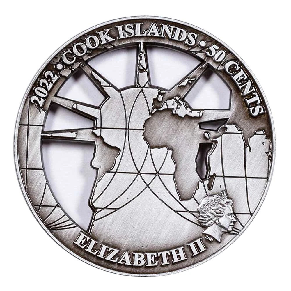 2022 Cook Islands Famous Landmarks Statue of Liberty 28g Iron Coin - CoinsTV