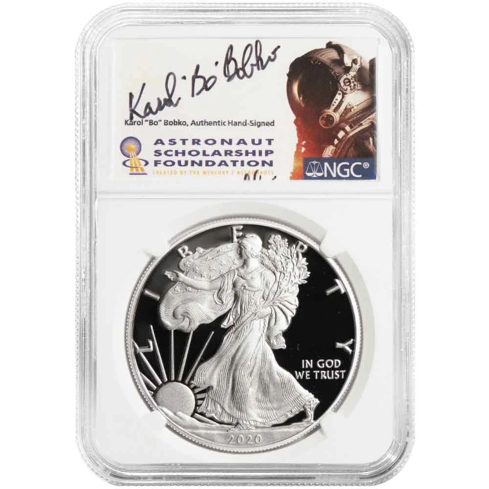 2020-W Silver Eagle - Karol J. Bobko Signature - NGC PF70UC ASF Label