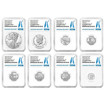 2022-S Limited Edition Silver Proof 8pc Set - NGC PF70UC AR Advance Releases Label