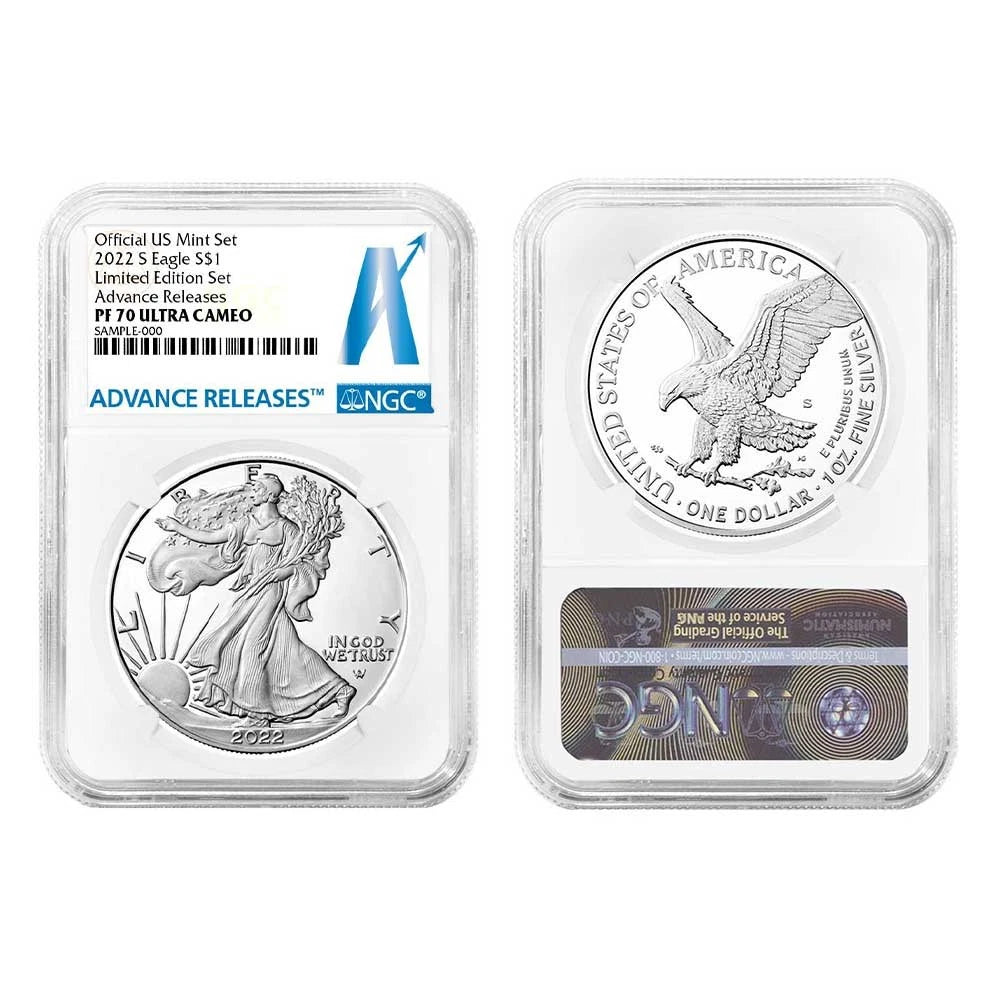 2022-S Limited Edition Silver Proof 8pc Set - NGC PF70UC AR Advance Releases Label