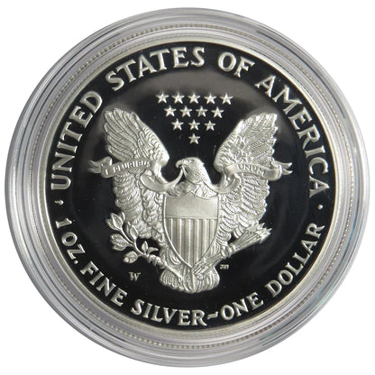 2001-W Silver Eagle Proof with Box OGP & COA