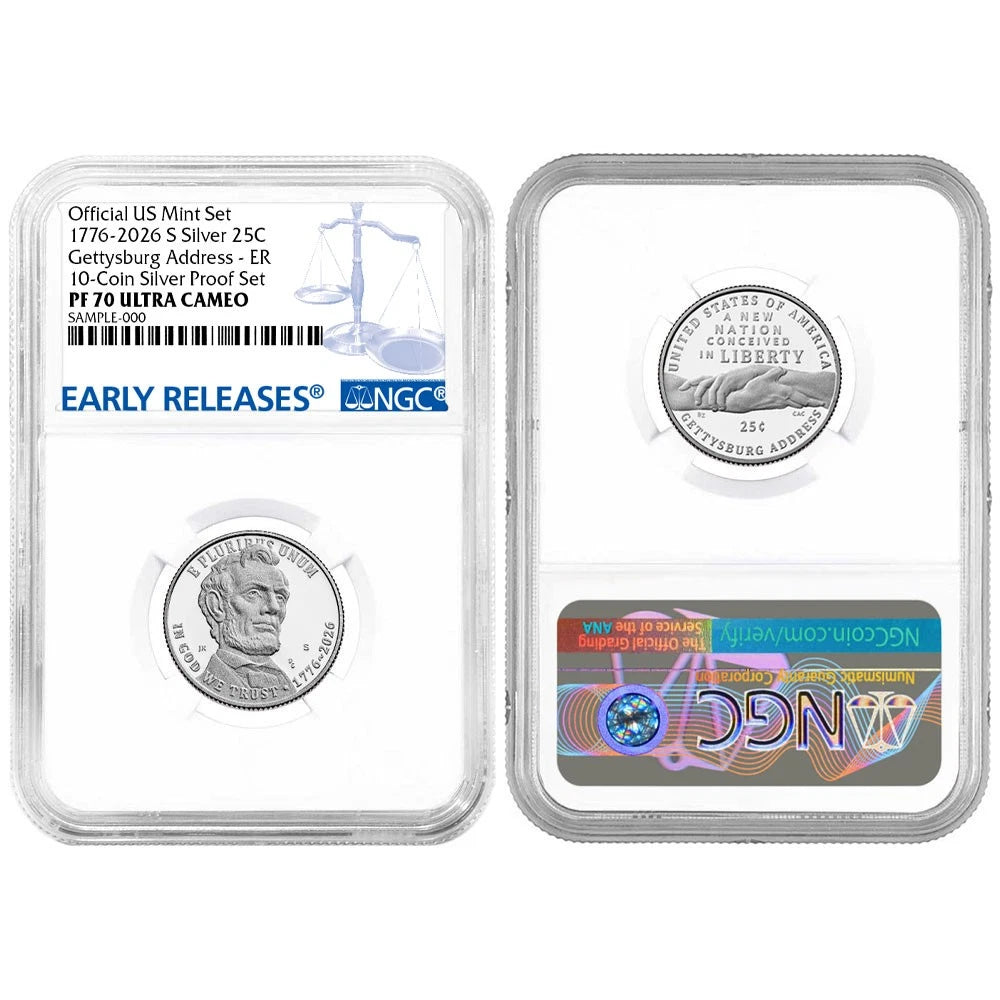 2026-S U.S. Silver Proof 10pc Set NGC PF70UC ER Blue Label