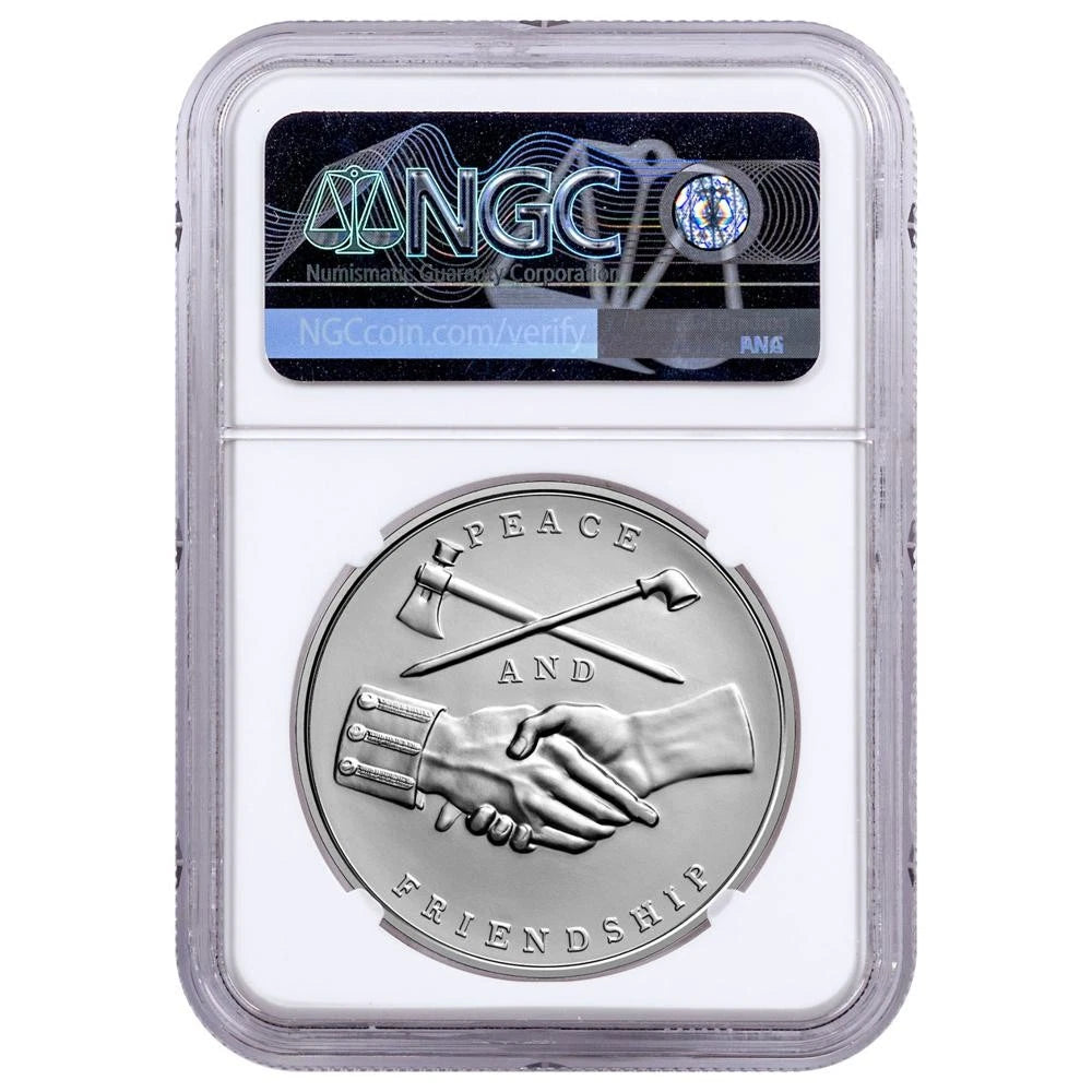 2021 US Presidential Series John Tyler 1 oz Silver Matte Medal - NGC MS70 FDI Label - CoinsTV