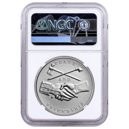 2021 US Presidential Series John Tyler 1 oz Silver Matte Medal - NGC MS70 FDI Label - CoinsTV