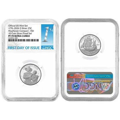 2026-S U.S. Silver Proof 10pc Set NGC PF70UC FDI First Label