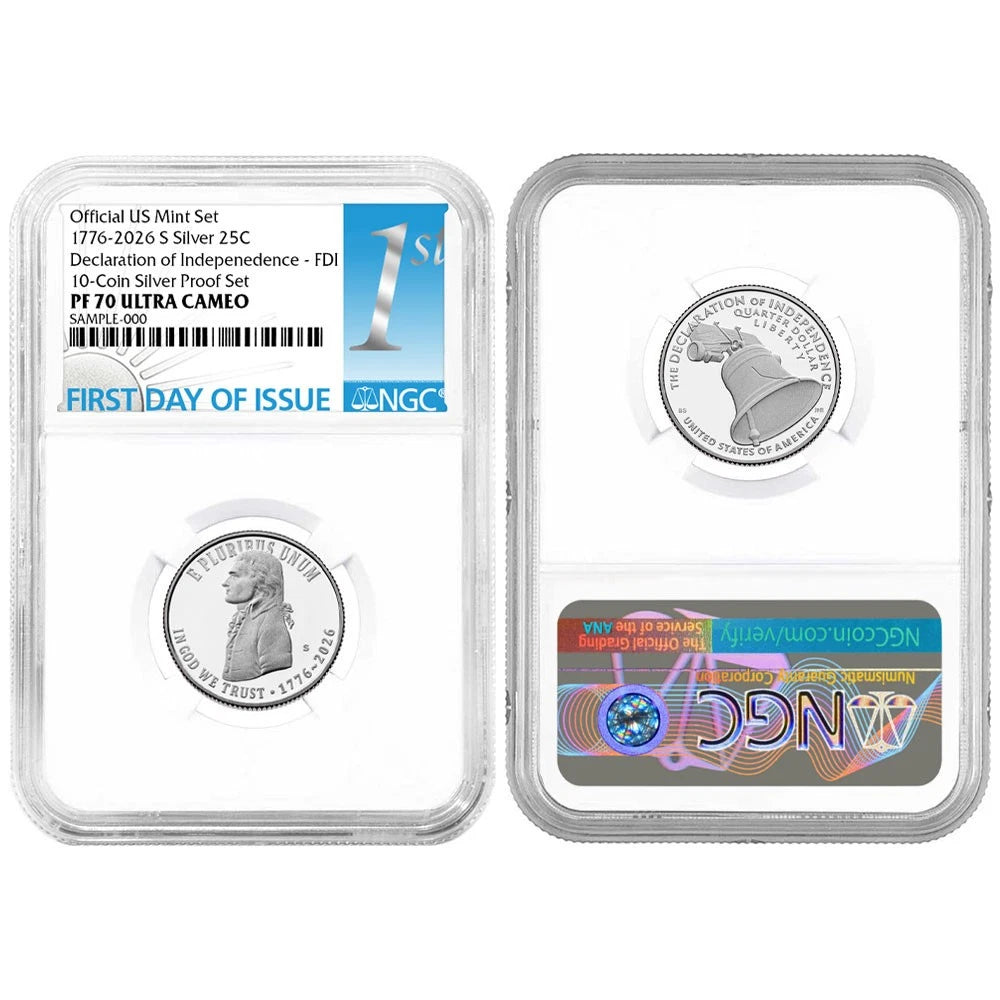 2026-S U.S. Silver Proof 10pc Set NGC PF70UC FDI First Label