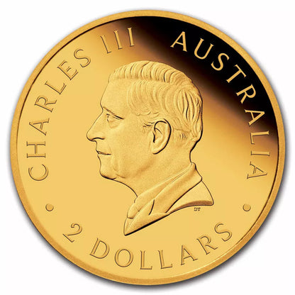 2024 Australia 1/2 Gram Gold Kangaroo Mini Roo BU (Assay Card) - CoinsTV