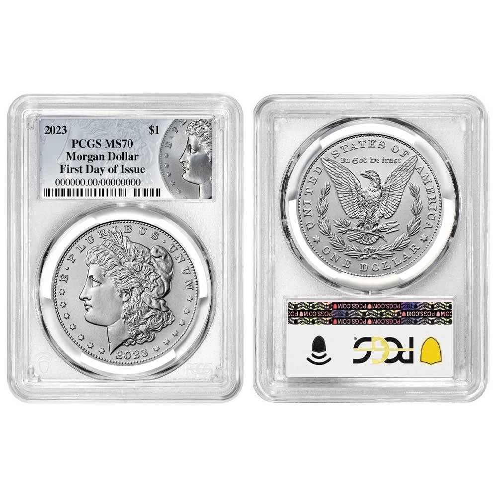 2023 Morgan Silver Dollar - PCGS MS70 FDOI Morgan Label