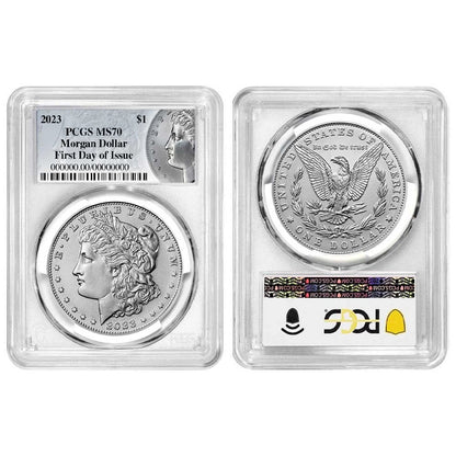 2023 Morgan Silver Dollar - PCGS MS70 FDOI Morgan Label
