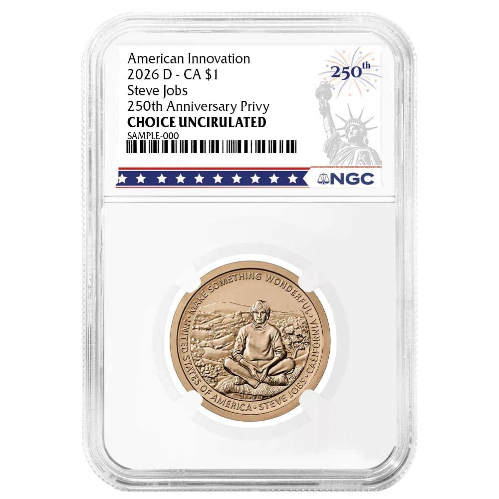 2026-D American Innovation Clad Dollar California Steve Jobs - NGC Choice Uncirculated