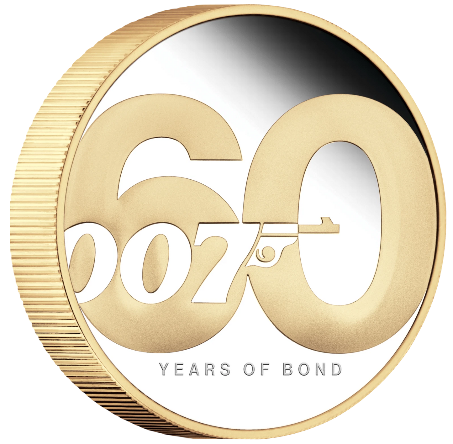 2022 Australia 60 Years of James Bond 007 Gilded Gilt 2 oz Silver Proof - CoinsTV