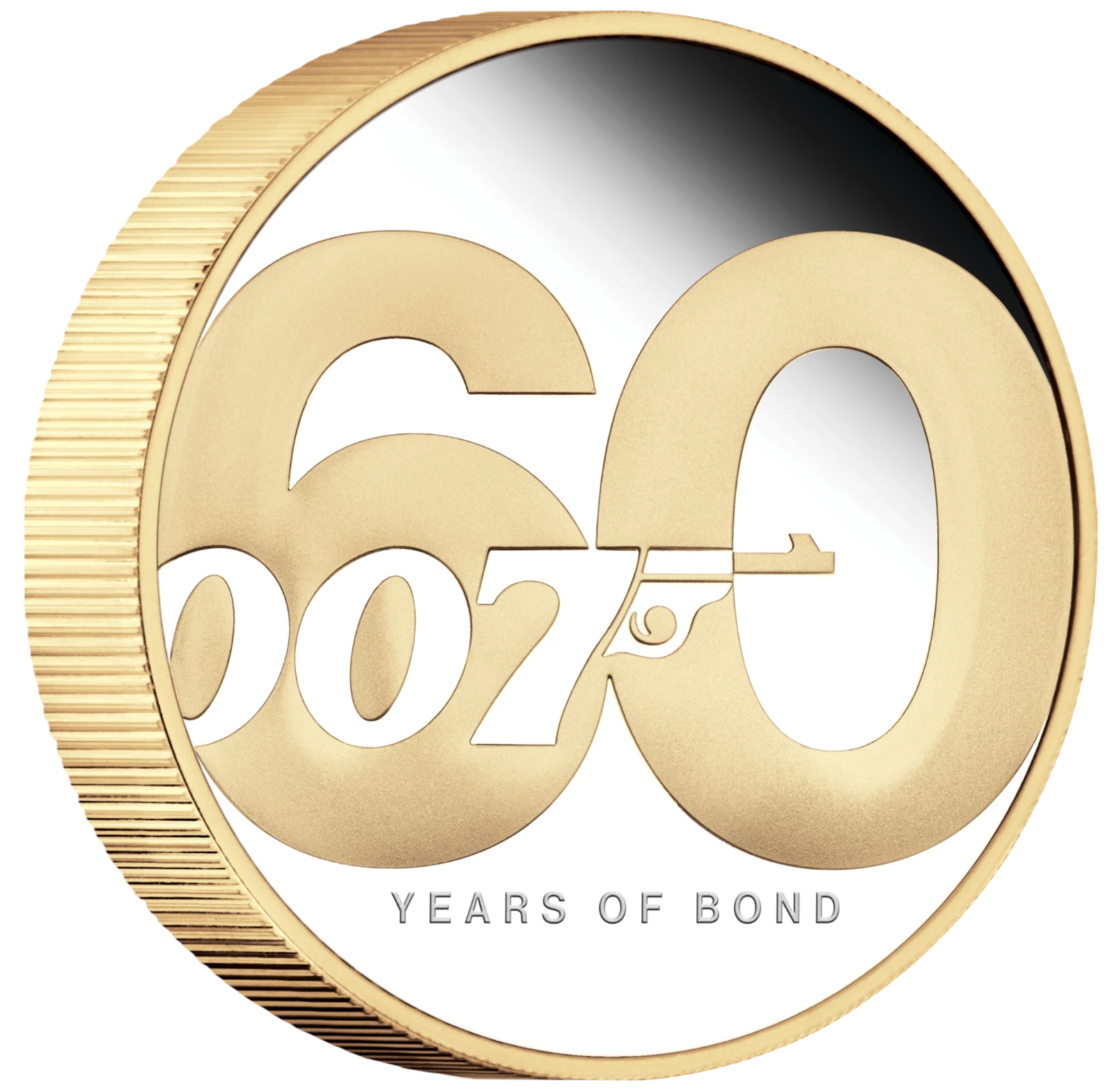 2022 Australia 60 Years of James Bond 007 Gilded Gilt 2 oz Silver Proof - CoinsTV