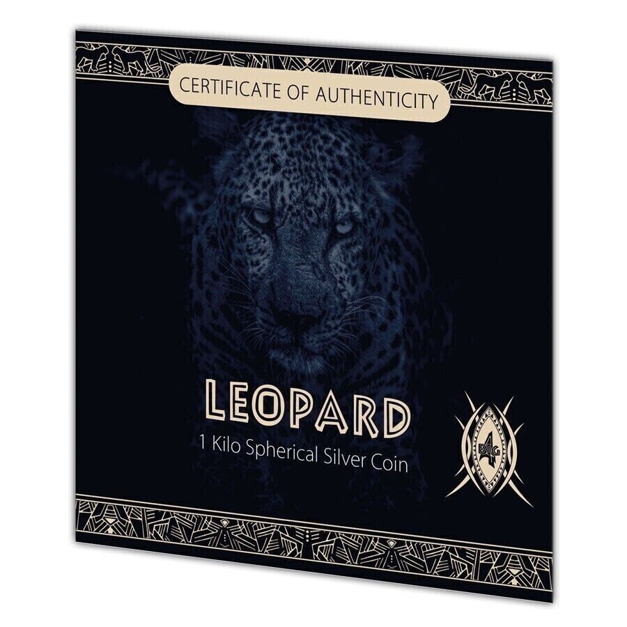 2023 Djibouti Big Five Leopard Spherical 1 Kilo Silver - CoinsTV