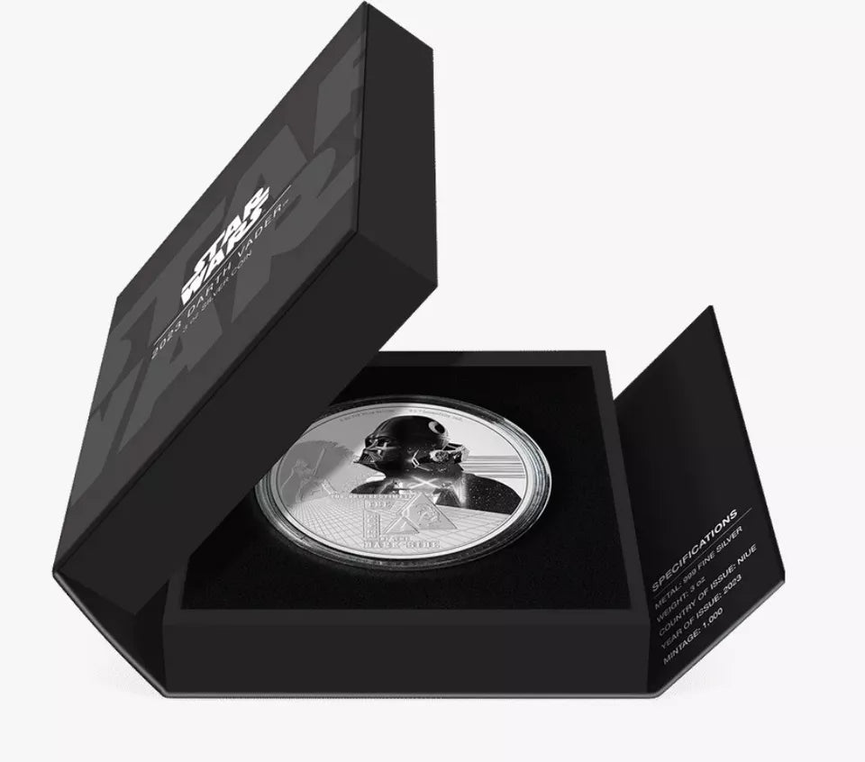 2023 Star Wars - Darth Vader 3 oz Silver - CoinsTV