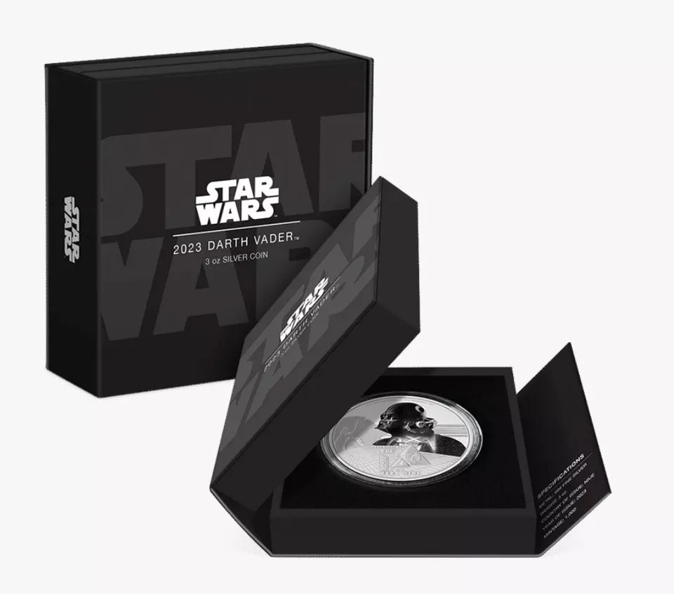 2023 Star Wars - Darth Vader 3 oz Silver - CoinsTV