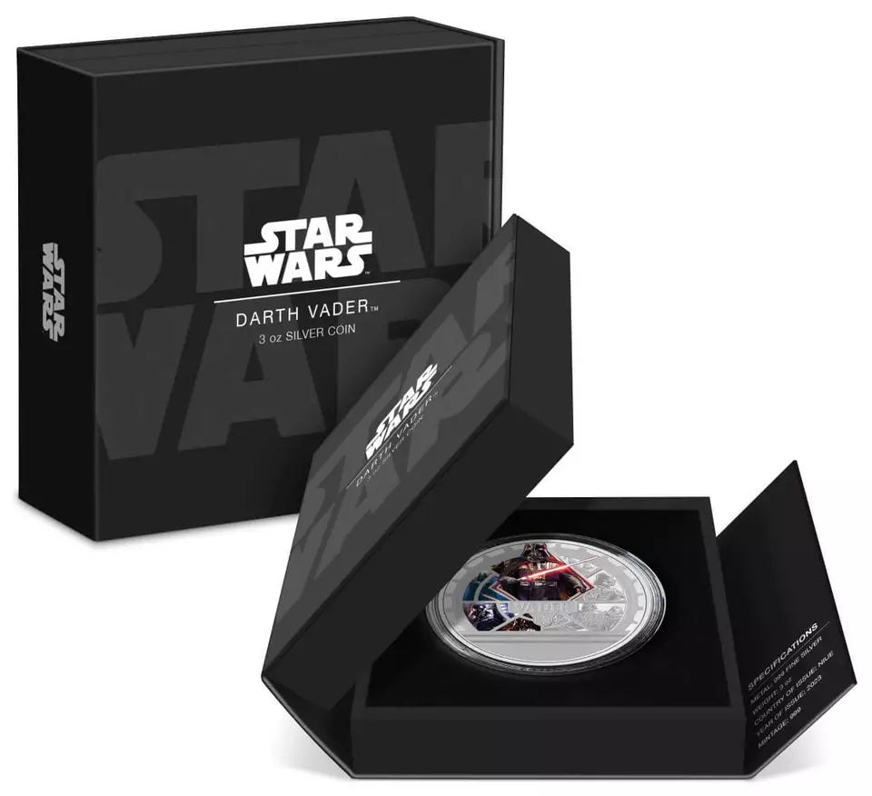2023 Niue Star Wars Classic Darth Vader 3 oz Silver - CoinsTV