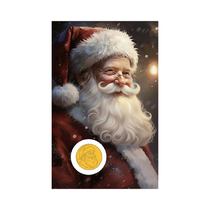 2025 Santa Claus 1/1000 oz Gold Round in Card - CoinsTV