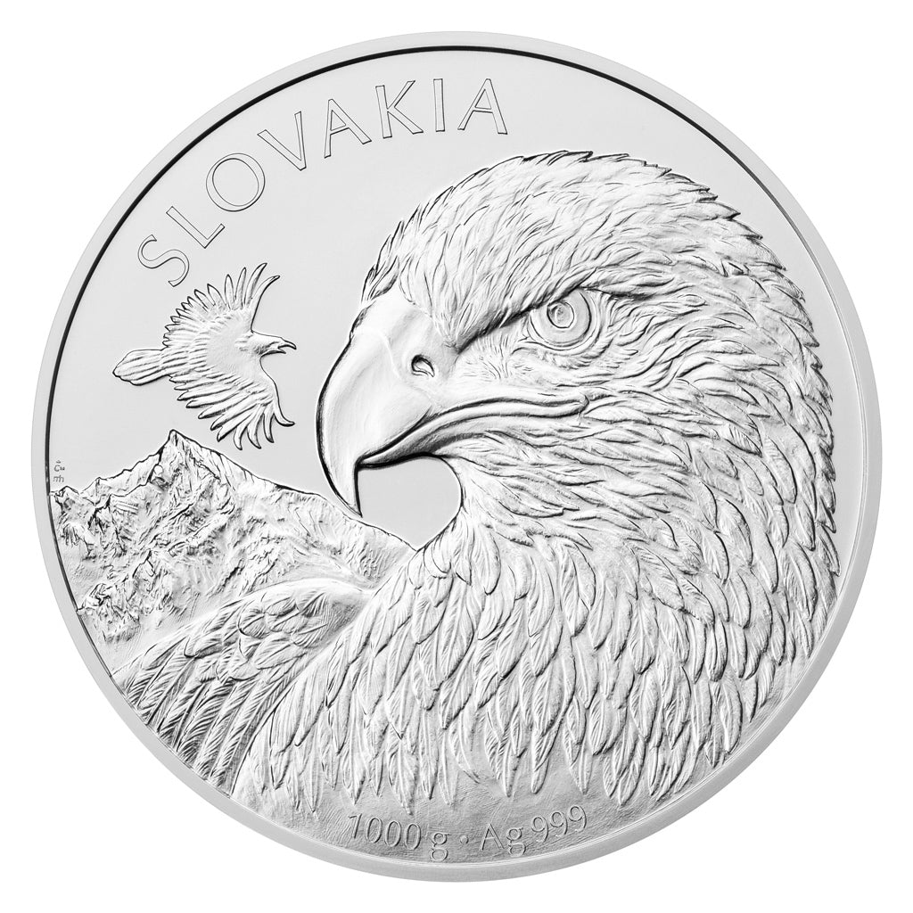 2025 Niue Slovakia Eagle 1 Kilo Silver Coin with UV effect - CoinsTV