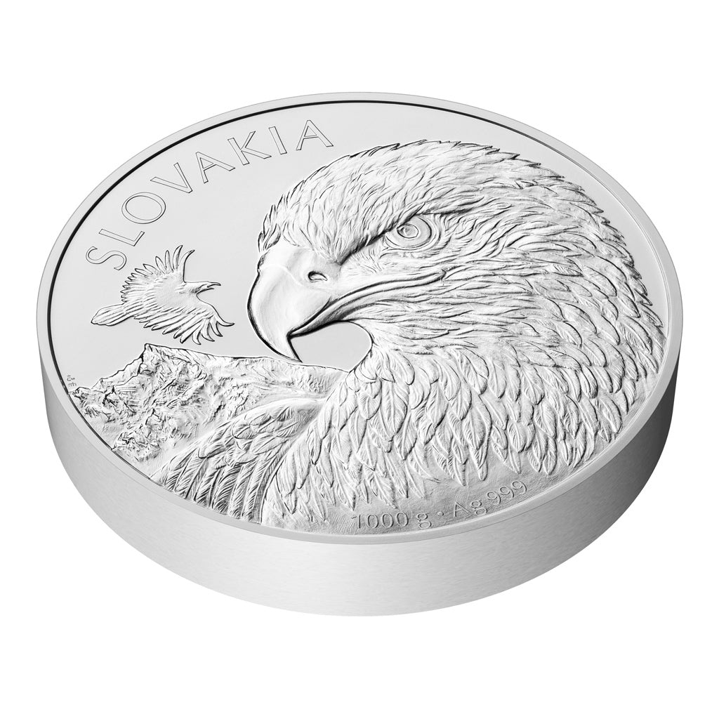 2025 Niue Slovakia Eagle 1 Kilo Silver Coin with UV effect - CoinsTV