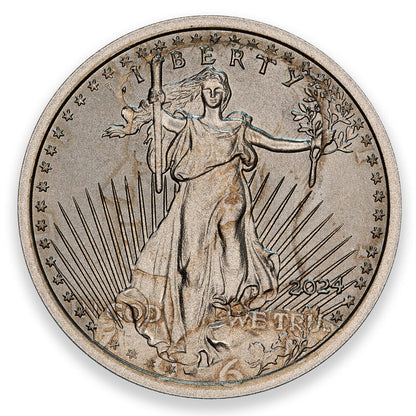 2024 Saint-Gaudens Kennedy Overstrike Series Silver Round - CoinsTV