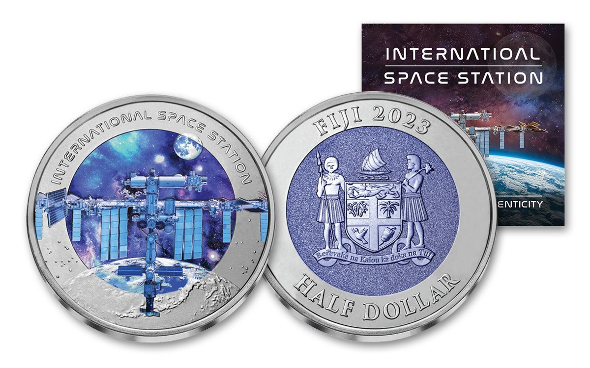 2023 Fiji International Space Station 32.5g Titanium Coin - CoinsTV