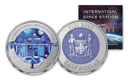 2023 Fiji International Space Station 32.5g Titanium Coin - CoinsTV