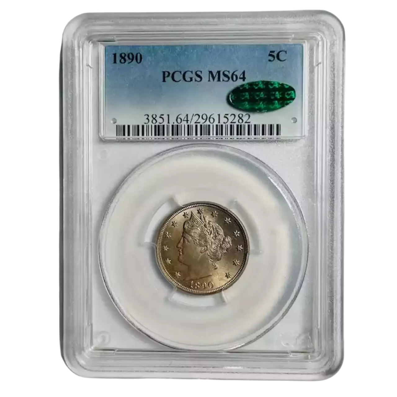 1890 Liberty Head Nickel - PCGS MS64 CAC - CoinsTV
