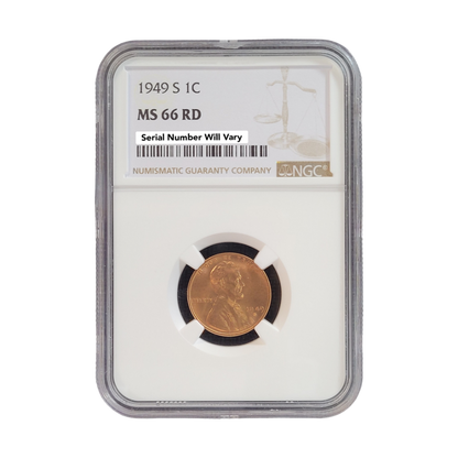 1949-S Lincoln Wheat Cent - NGC MS66 RD
