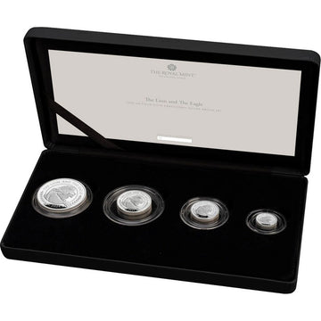 2024 Great Britain Silver “The Lion and The Eagle” Fractional Proof 4-Coin Set