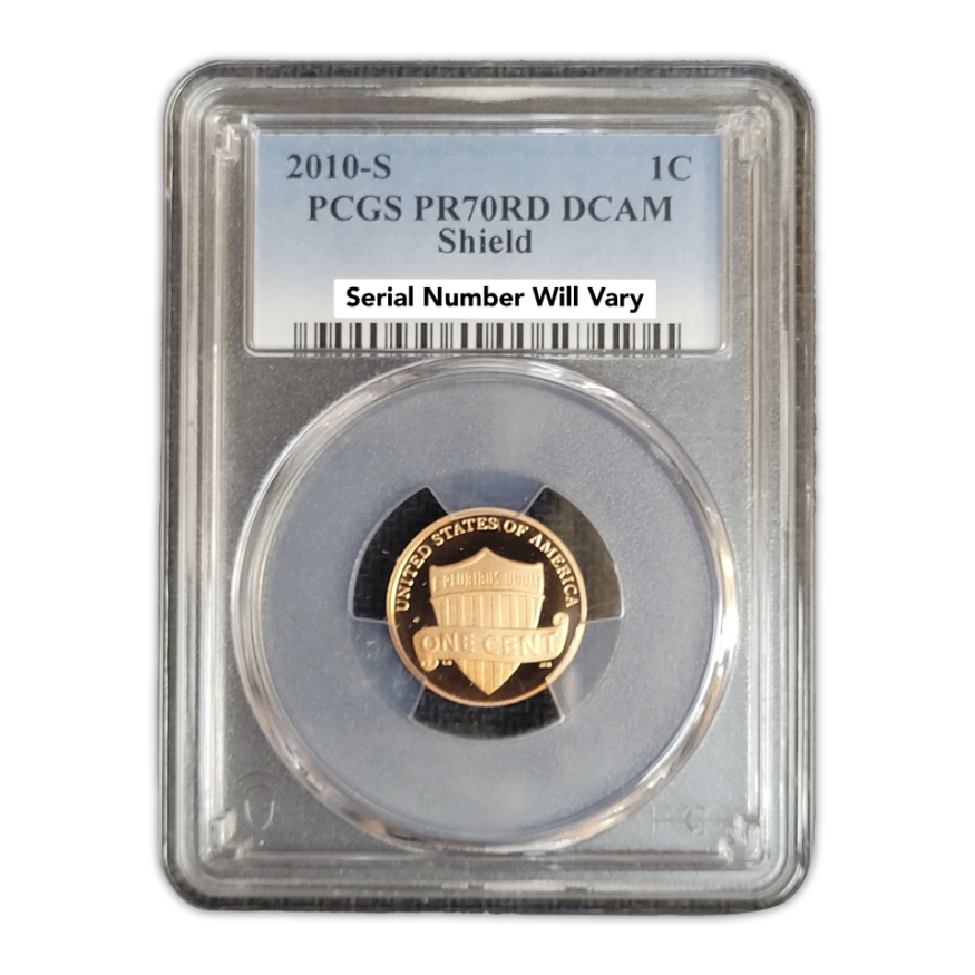 2010-S Lincoln Cent Shield - PCGS PR70 RD DCAM