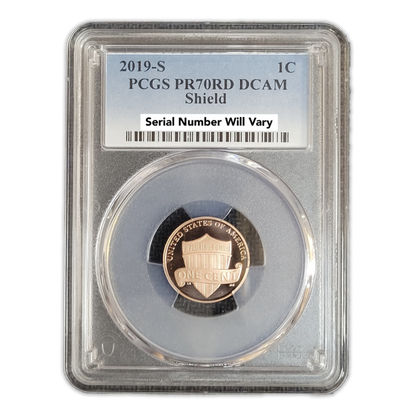 2019-S Lincoln Cent Shield - PCGS PR70 RD DCAM