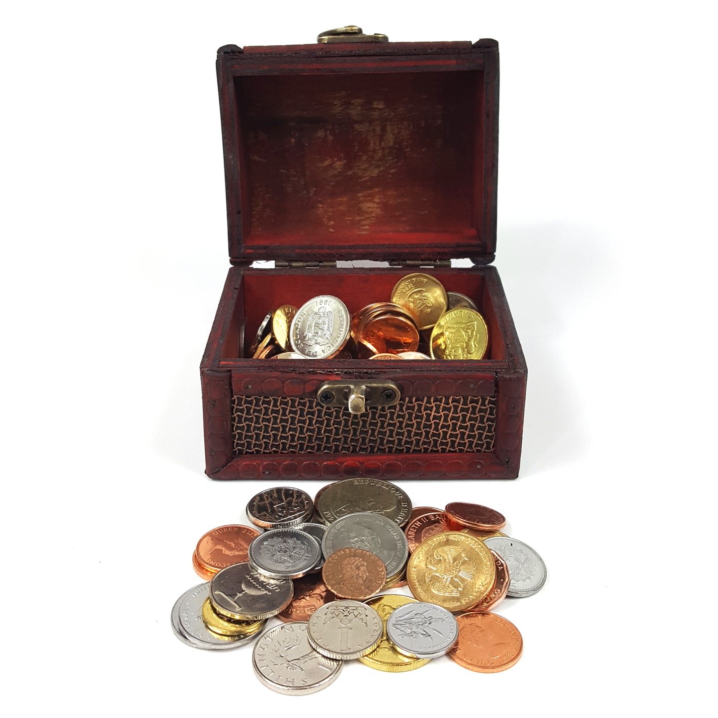 Treasure Box: One pound of mixed world coins + one Ancient Roman bronze