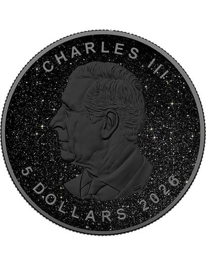 2026 Canada Maple Leaf Triple Black Diamond Edition 1 oz Silver Coin